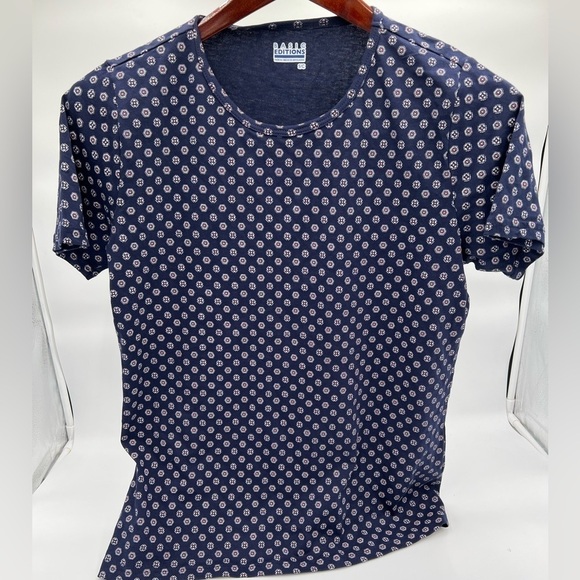 Basic Editions Navy Blue with Geo Flower Print NWOT - Picture 5 of 6